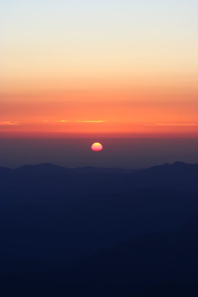 Magnifique lever de soleil au Mont Valier