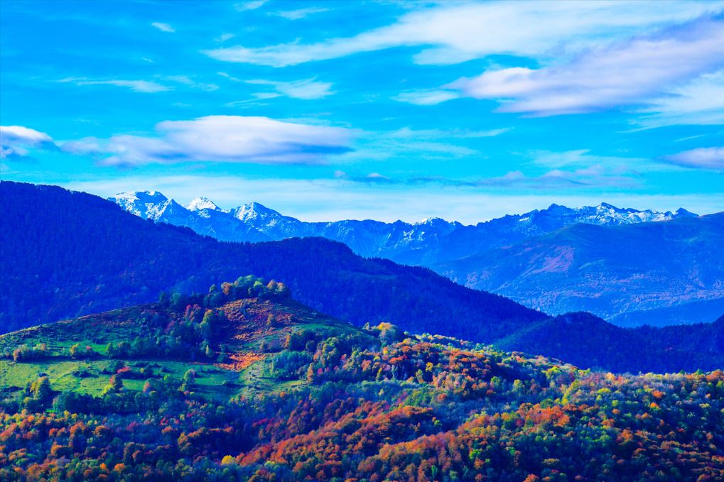 sublime panorama d'Ariège et du pays d'Olmes à Roquefixade