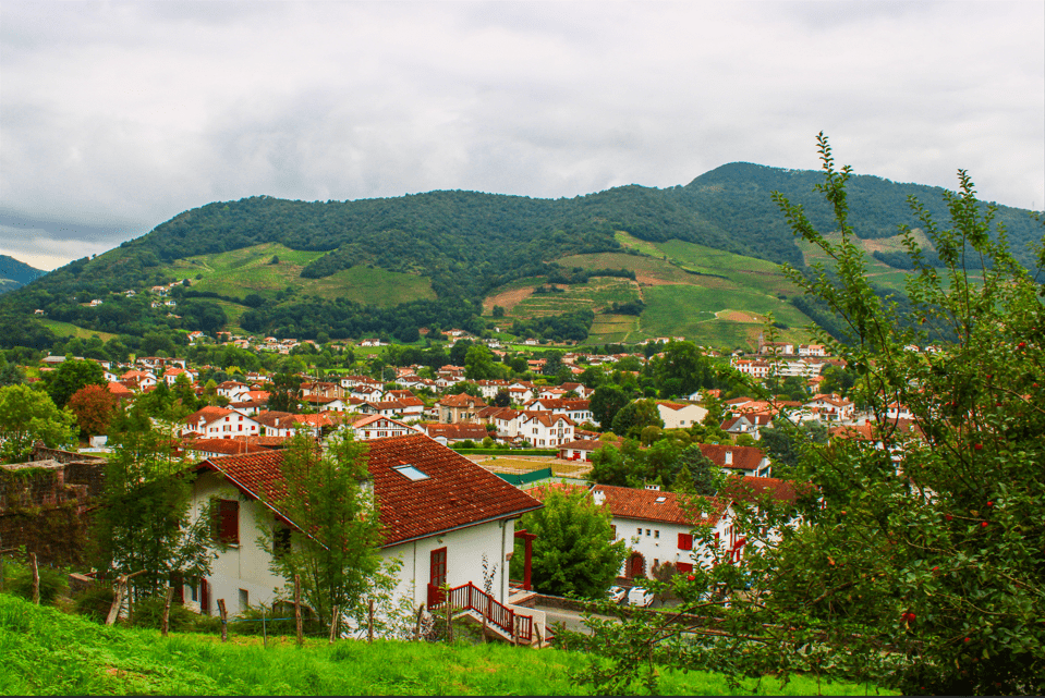 La voie du Puy - GR65 traverse les montagnes verdoyantes du Pays basque.