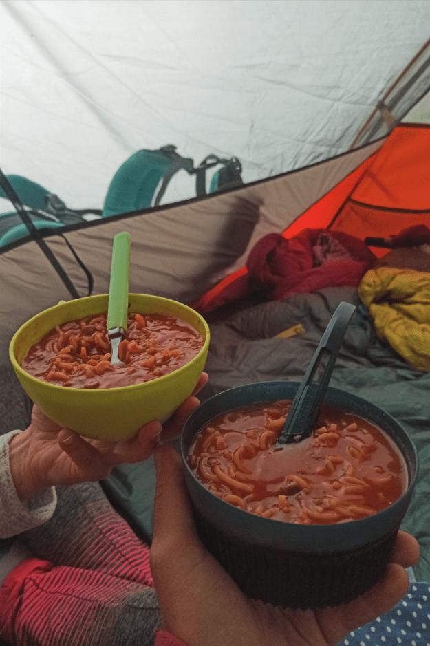 le bol, pratique pour manger sous la tente