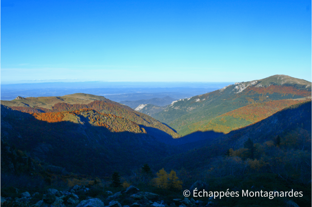 fin de journée sur le massif de Tabe